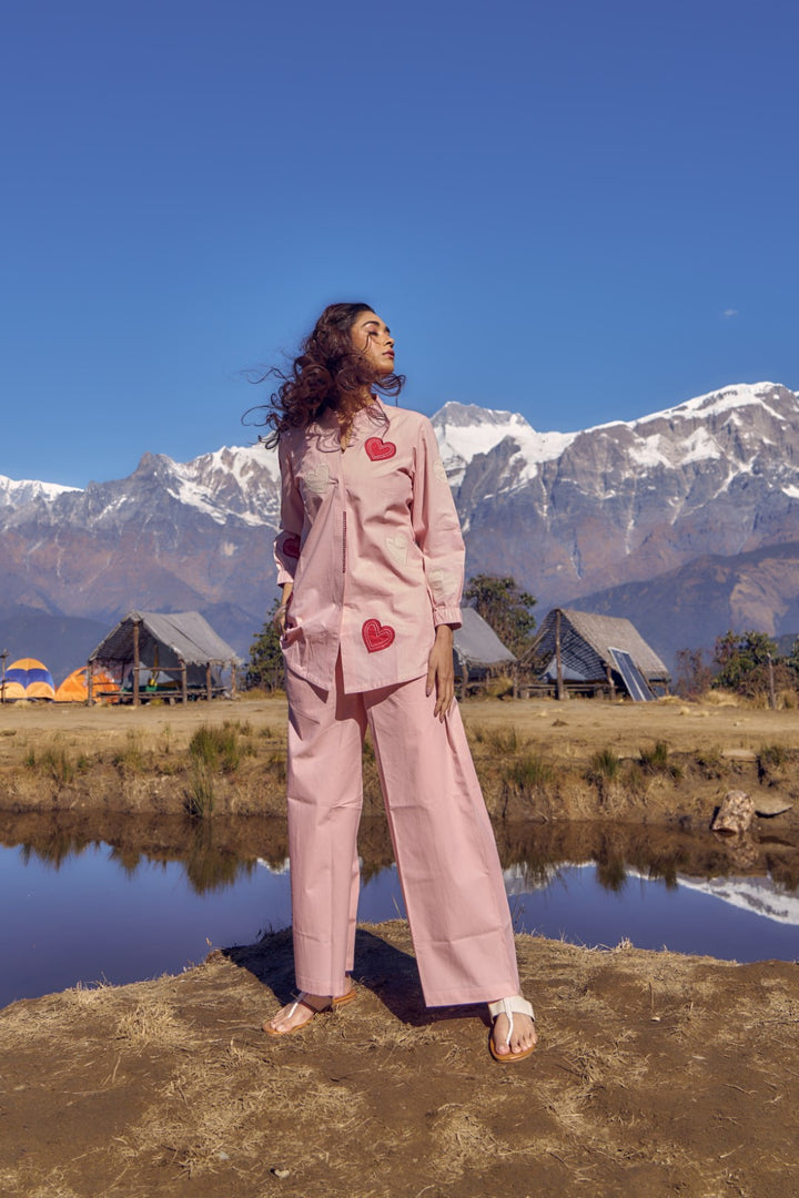 Wespret Softpink applique cotton co-ord set