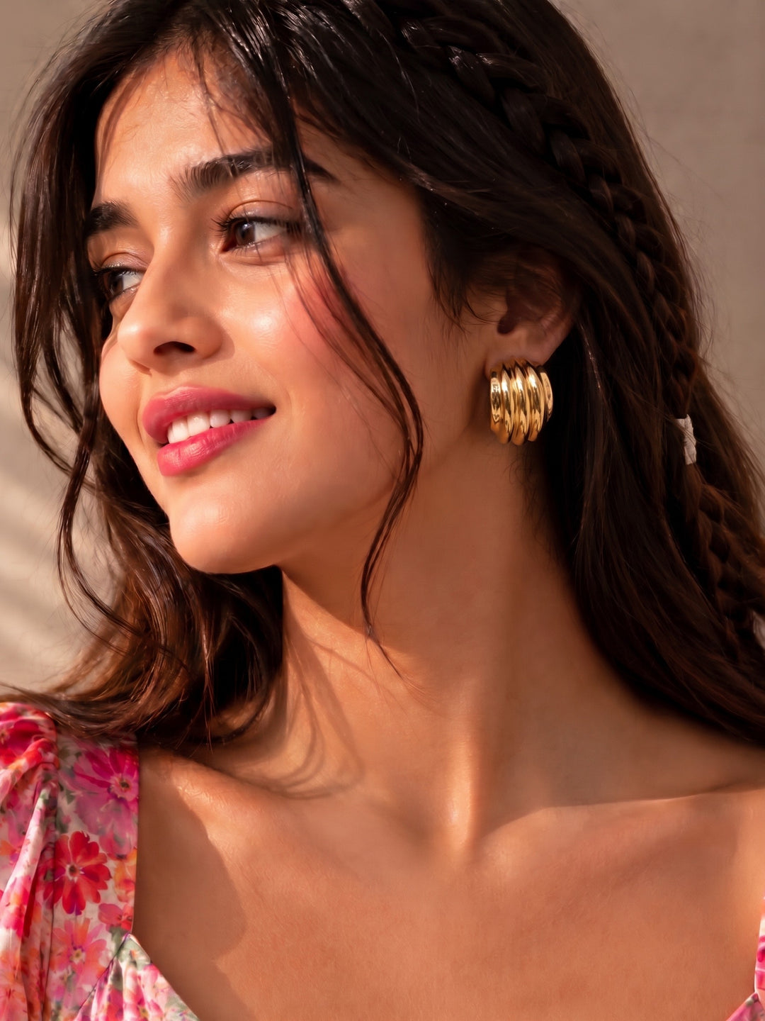 Monstera Wave Earrings
