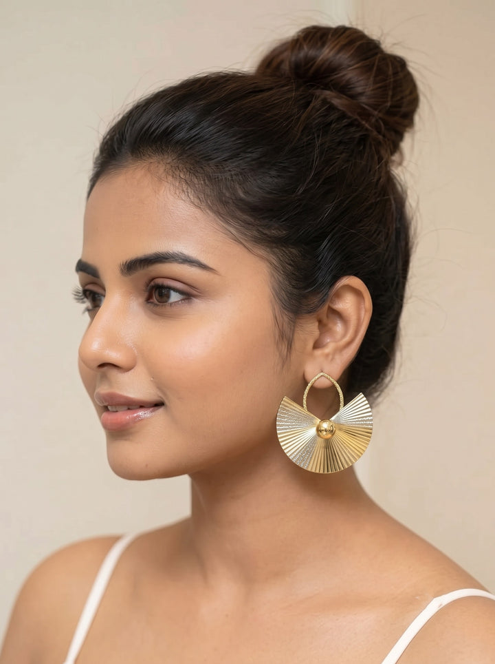 Monstera Pleat Earrings
