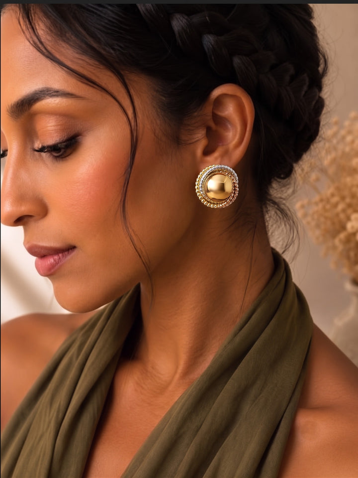 Monstera Dome Earrings