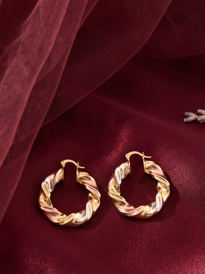 Monstera Spiral Hoops Earrings