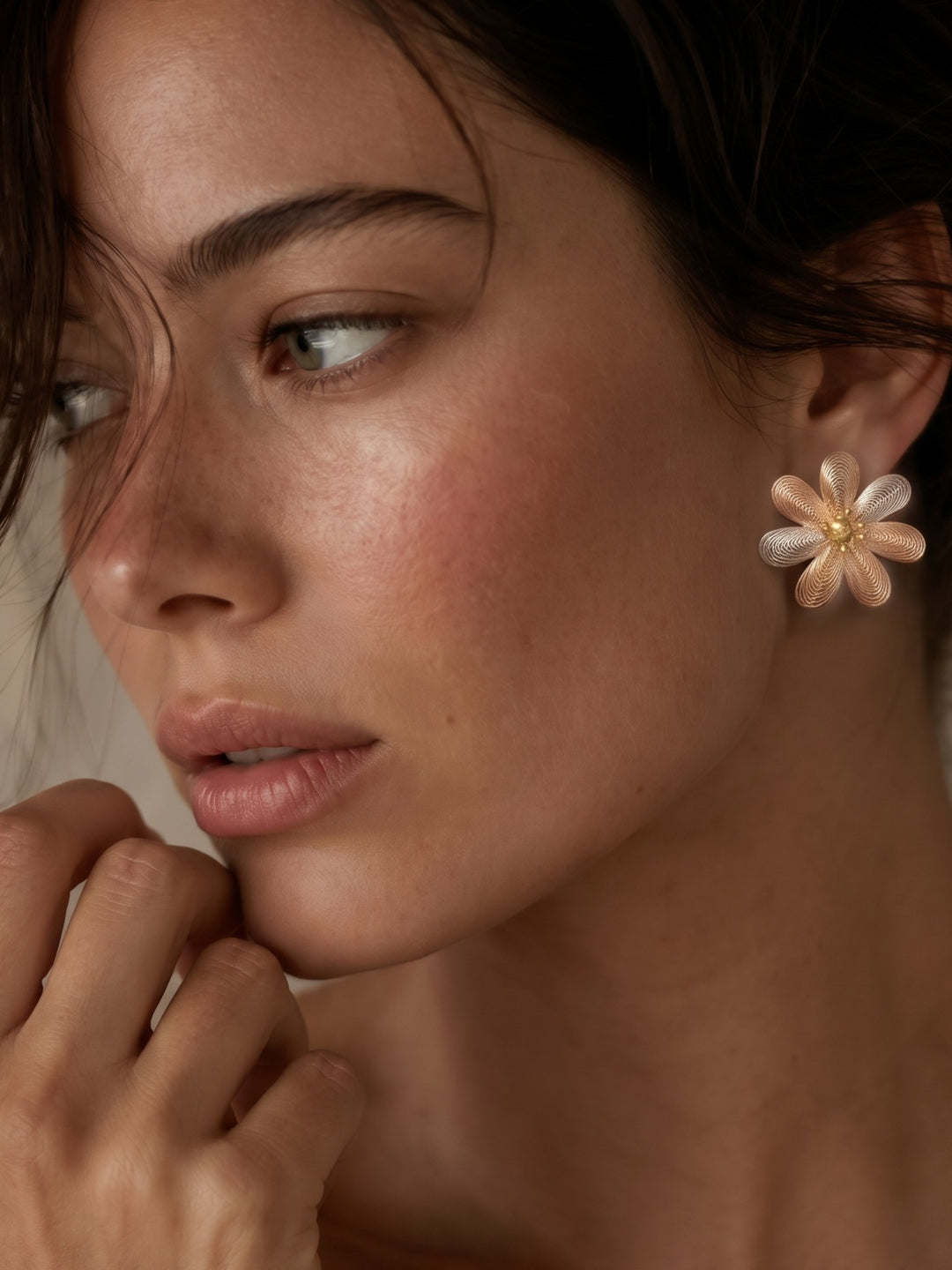 Monstera Trio Layered Earrings