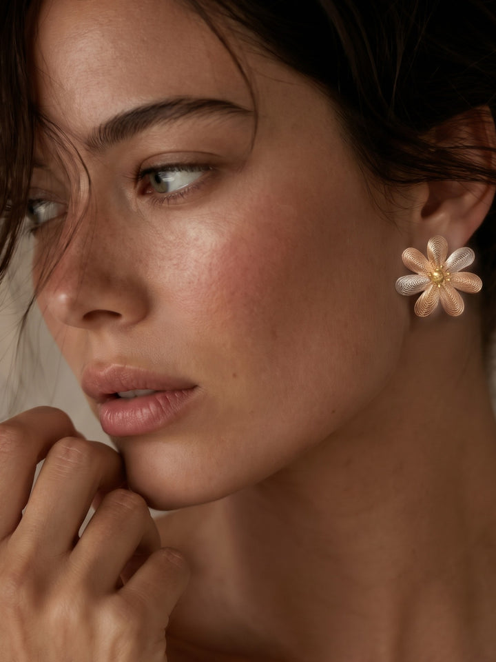 Monstera Trio Layered Earrings