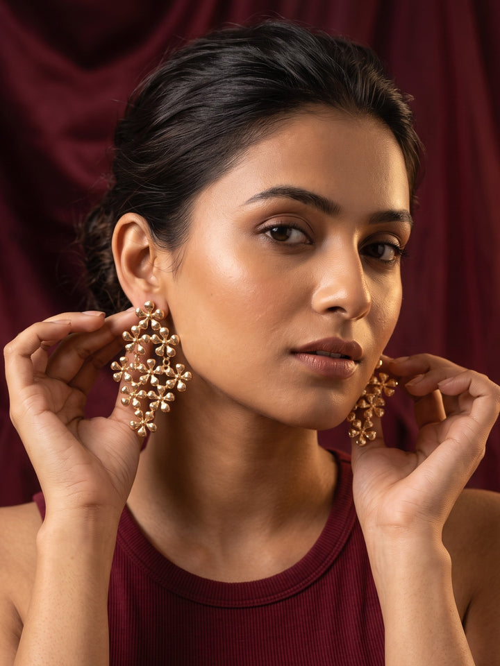 Monstera Garden Layered Earrings
