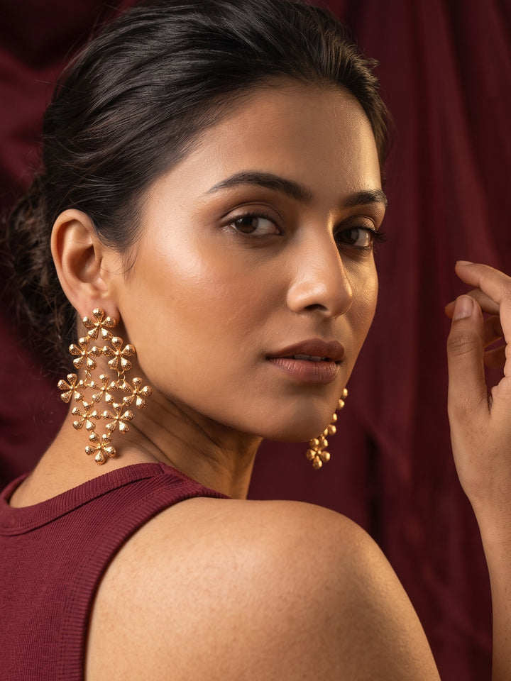 Monstera Garden Layered Earrings