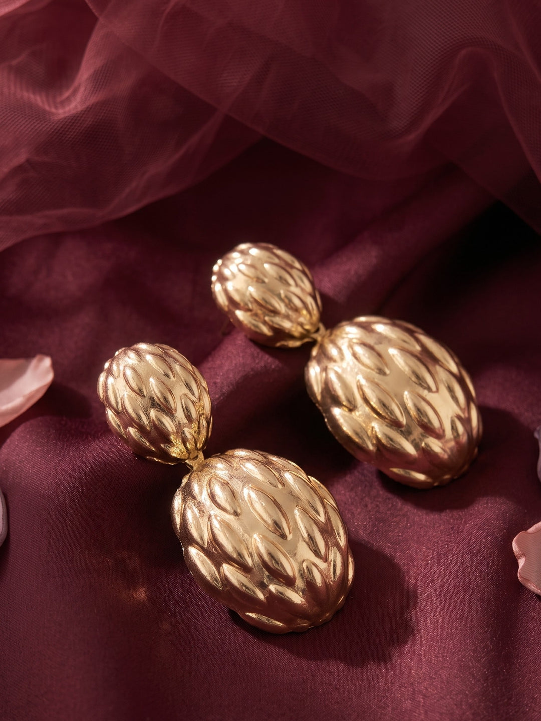 Monstera Dahlia Layered Earrings