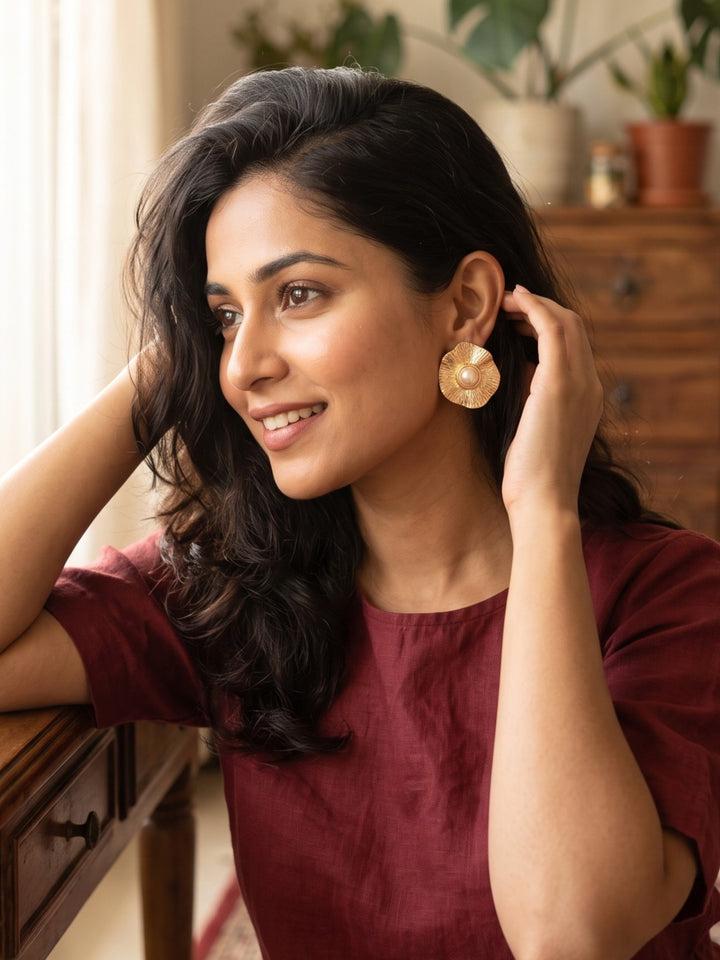 Monstera Sunburst Earrings