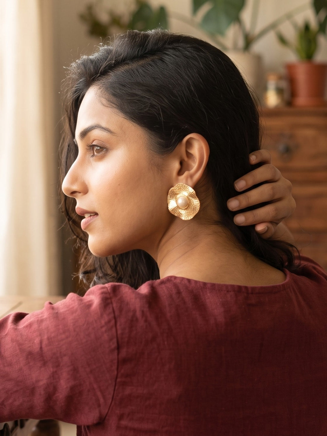 Monstera Sunburst Earrings