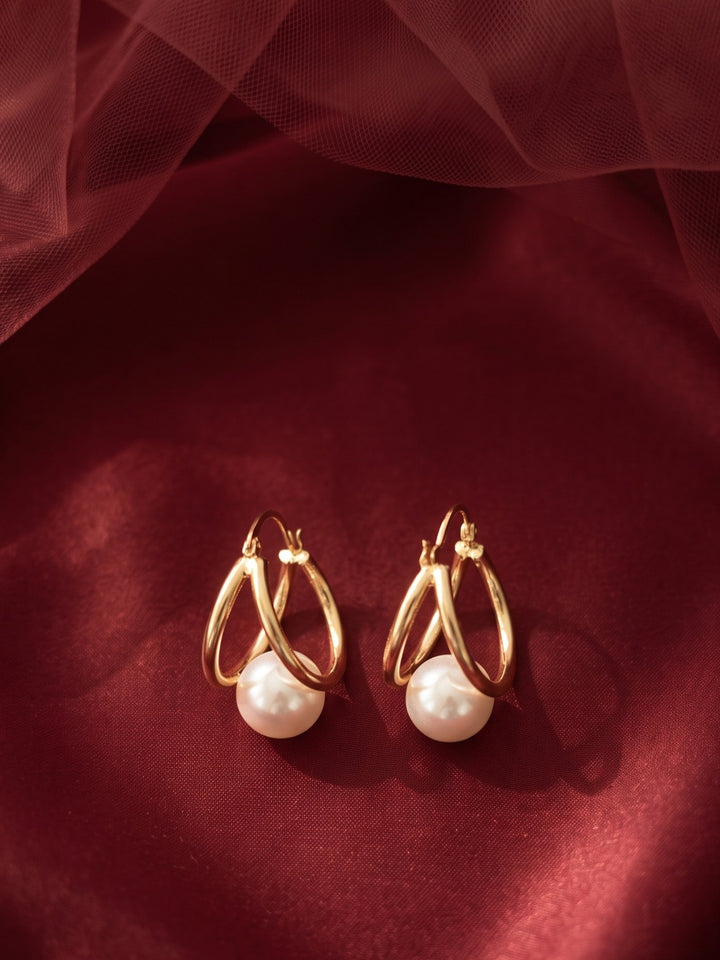Monstera Pearl Embrace Earrings