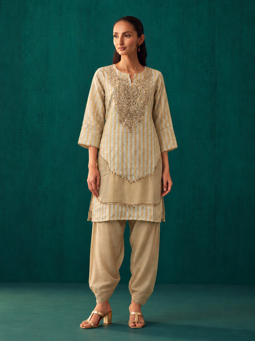 Elini Handwork Bib Style Festive Co-Ord Set