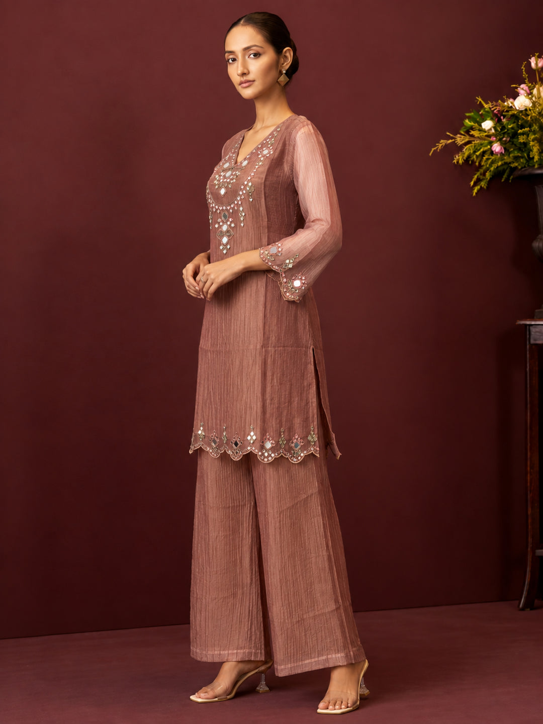 Elini Rose Work Festive Suit Set