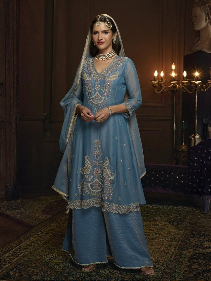 Haniya ocean full work Gharara set