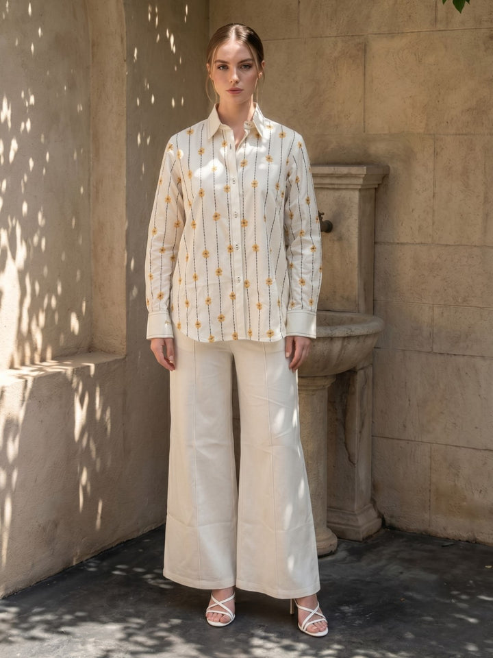 Molly daisy embroidery cotton co-ord set