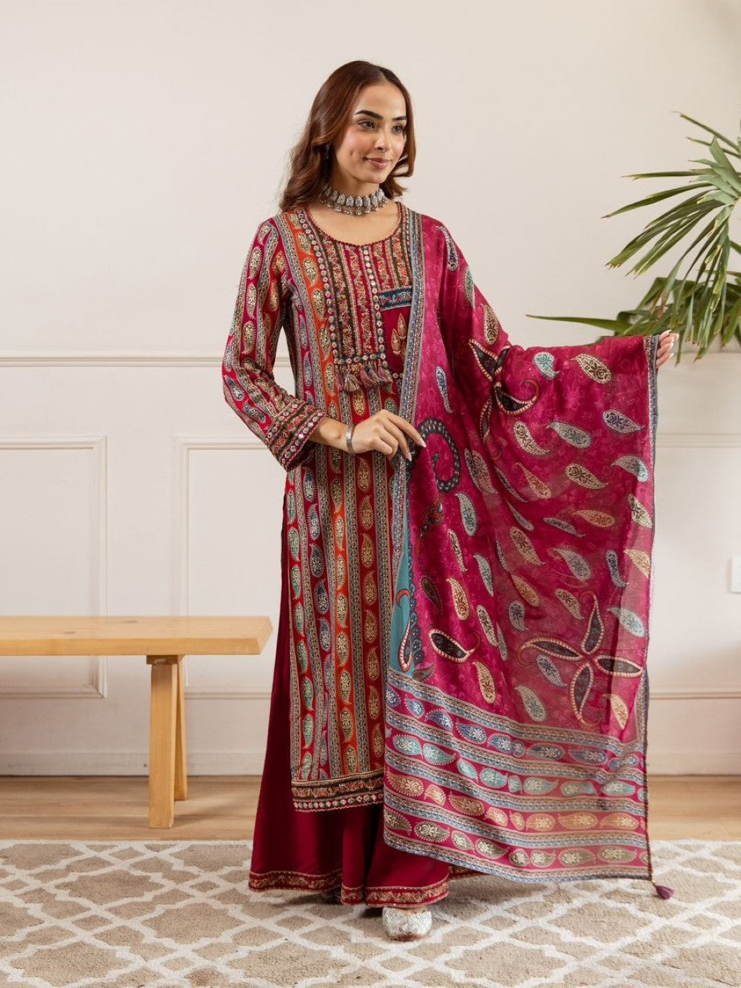 Sonpal sindoori cotton suit set