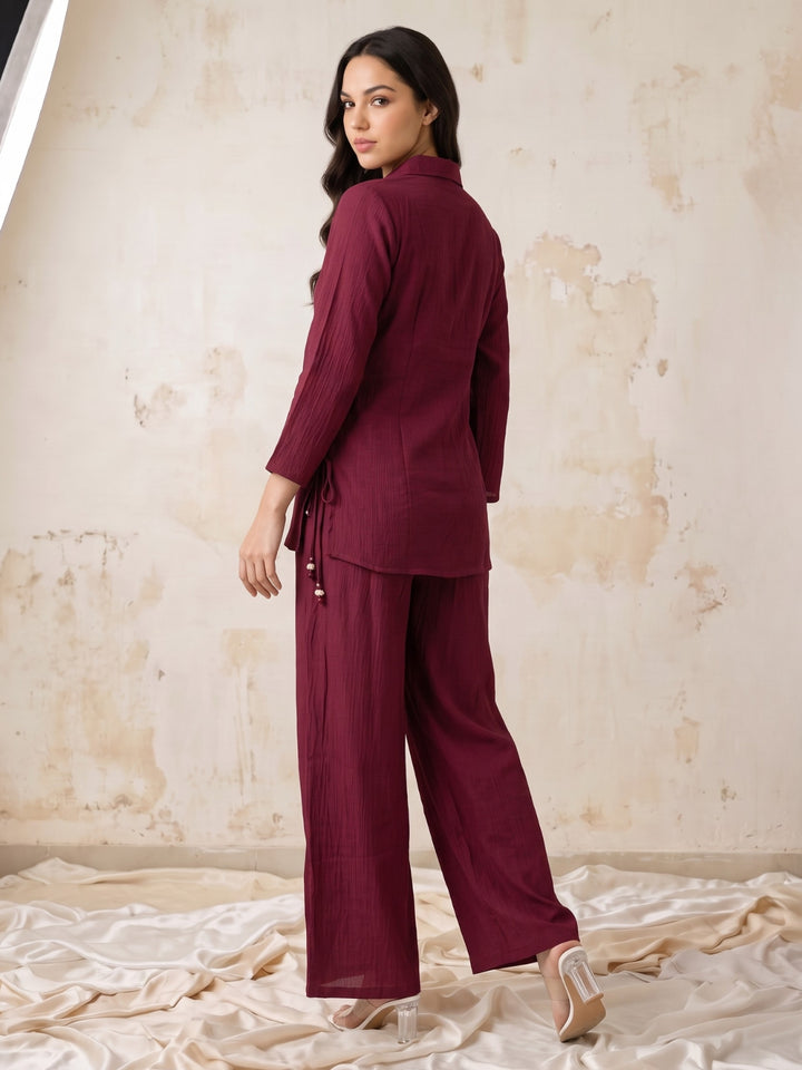 Gaur Candy Handwork Bib Style Co-Ord Set