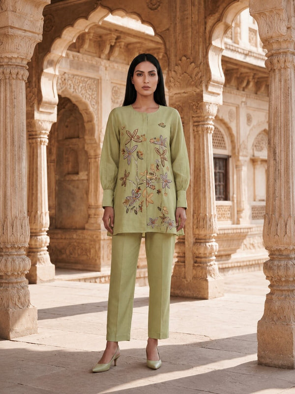 Gaur Pickle Embroidery Co-ord set