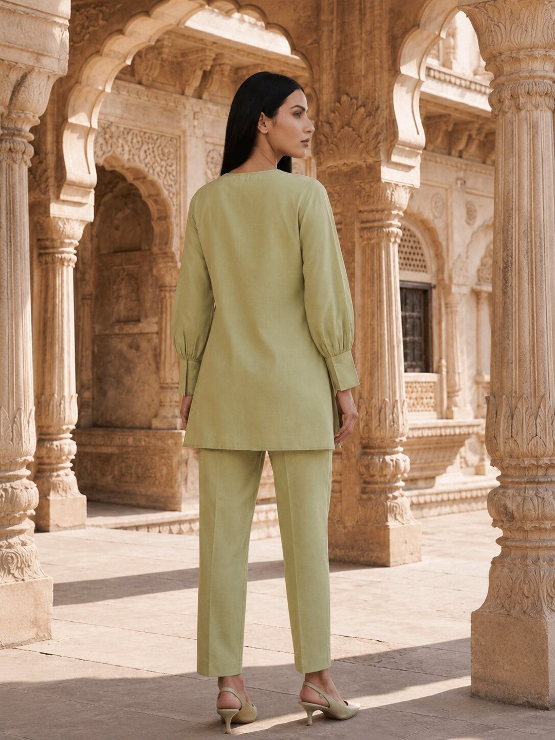 Gaur Pickle Embroidery Co-ord set