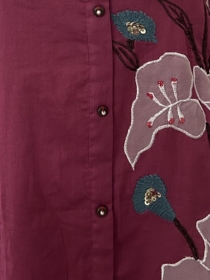 Gaur Taffy Embrodiery Co-Ord Set