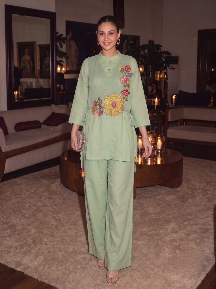 Gaur Tufts Embroidery Co-Ord Set