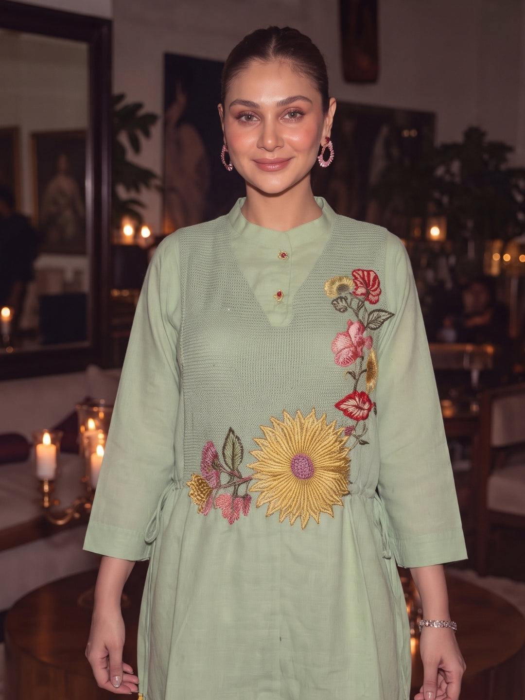 Gaur Tufts Embroidery Co-Ord Set