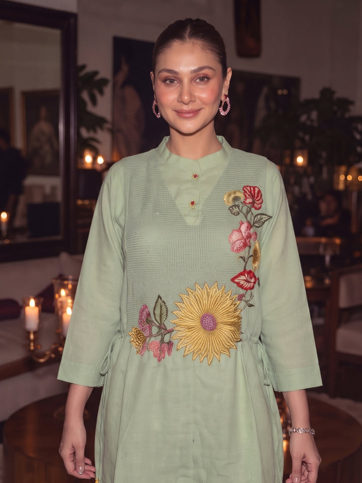 Gaur Tufts Embroidery Co-Ord Set