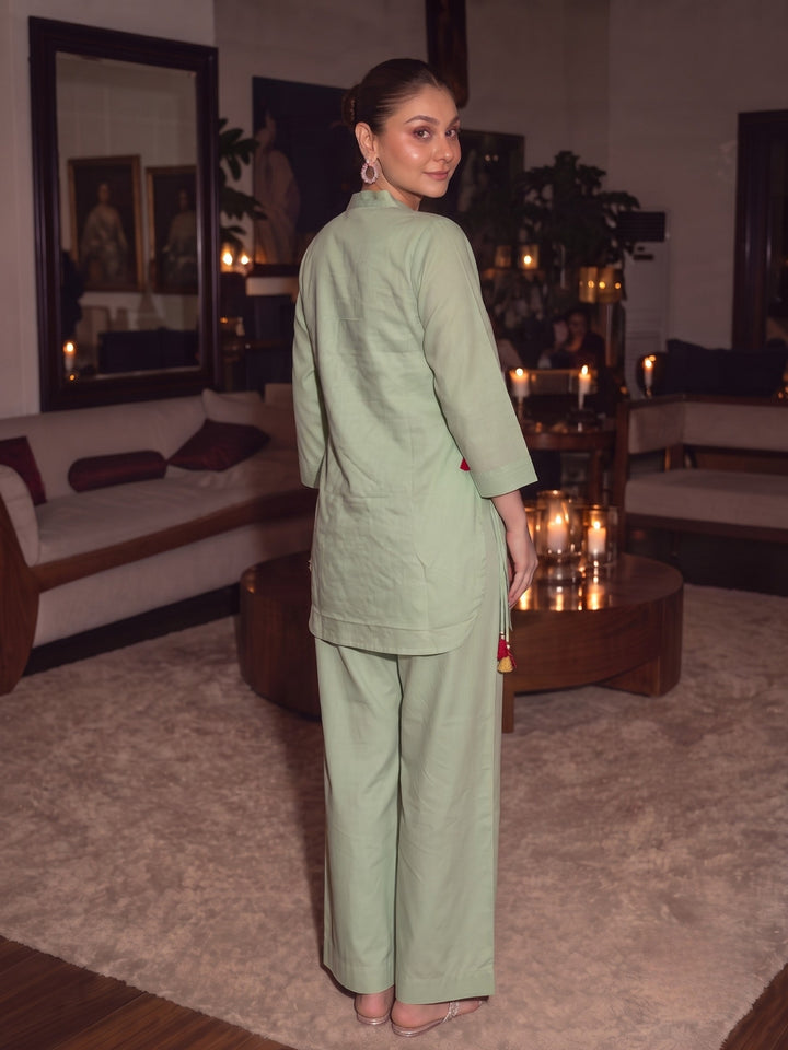 Gaur Tufts Embroidery Co-Ord Set