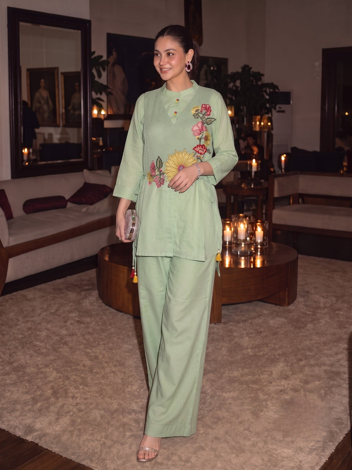 Gaur Tufts Embroidery Co-Ord Set