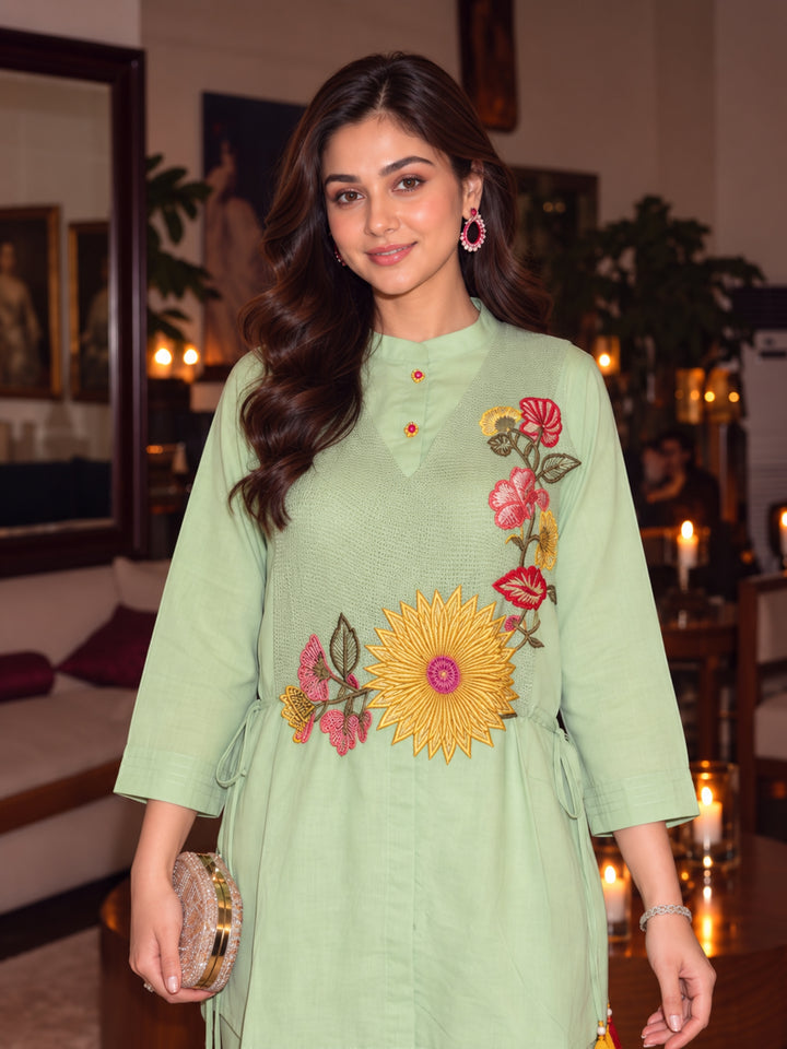 Gaur Tufts Embroidery Co-Ord Set