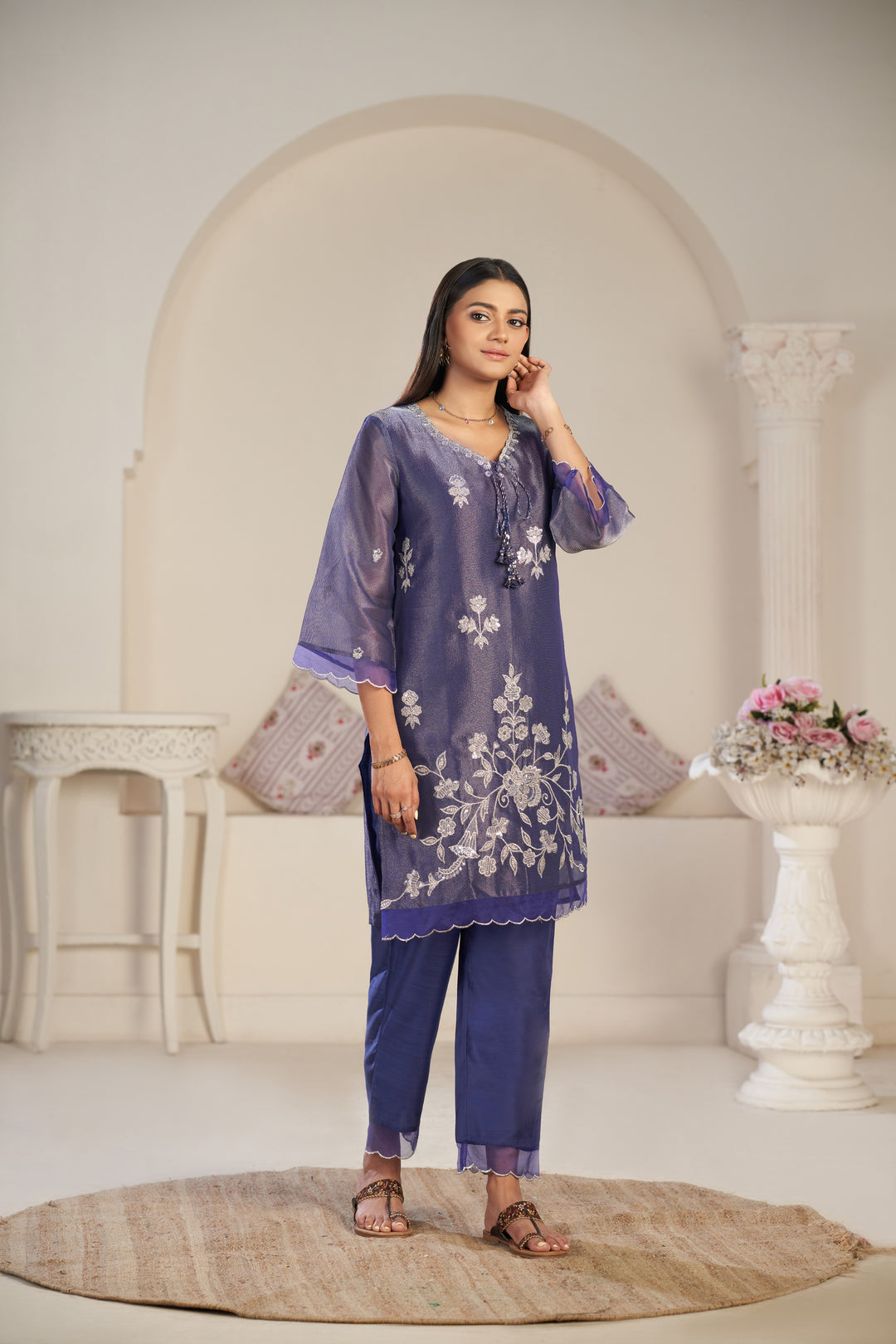 Anumeha thistle work co-ord set