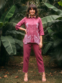 Ivanka taffy embroidery Cotton co-ord set