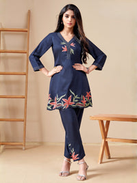 Modina Indigo APPLIQUE CO-ORD SET