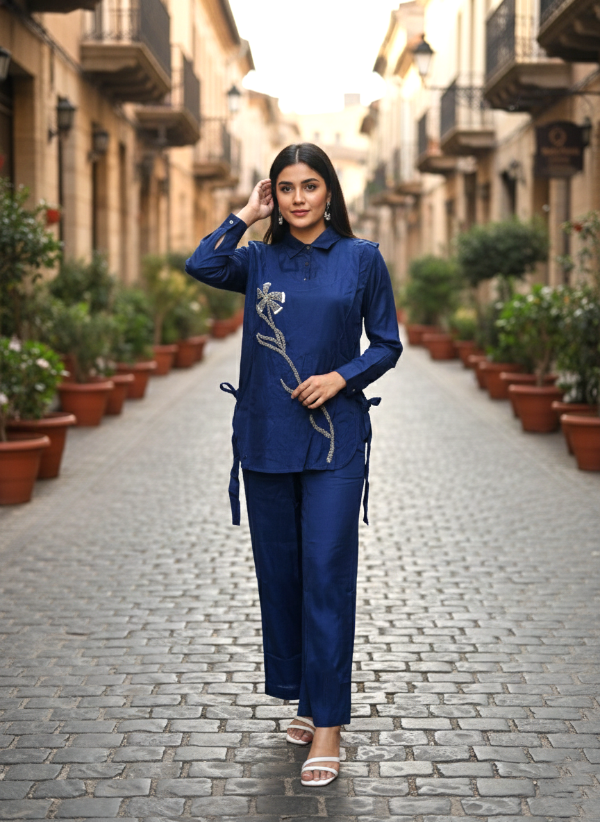 Midushi Tiffany Embroidery co-ord set