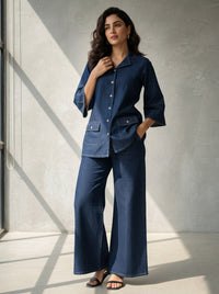 Prisha cobalt denim co-ord set