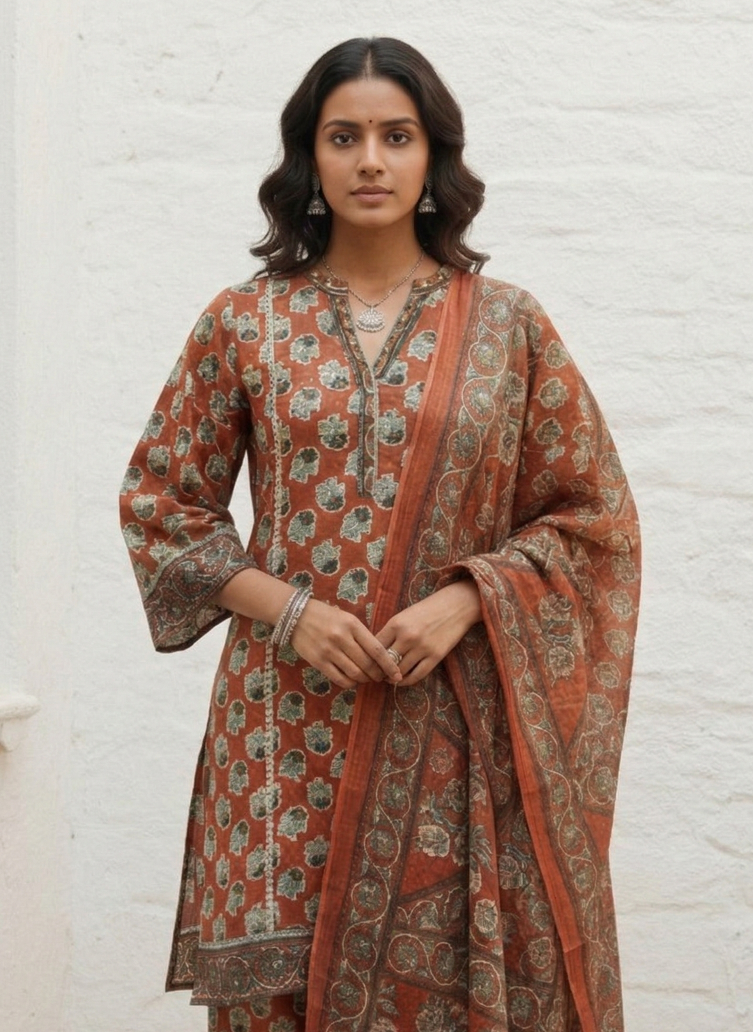 Swades brink printed suit set