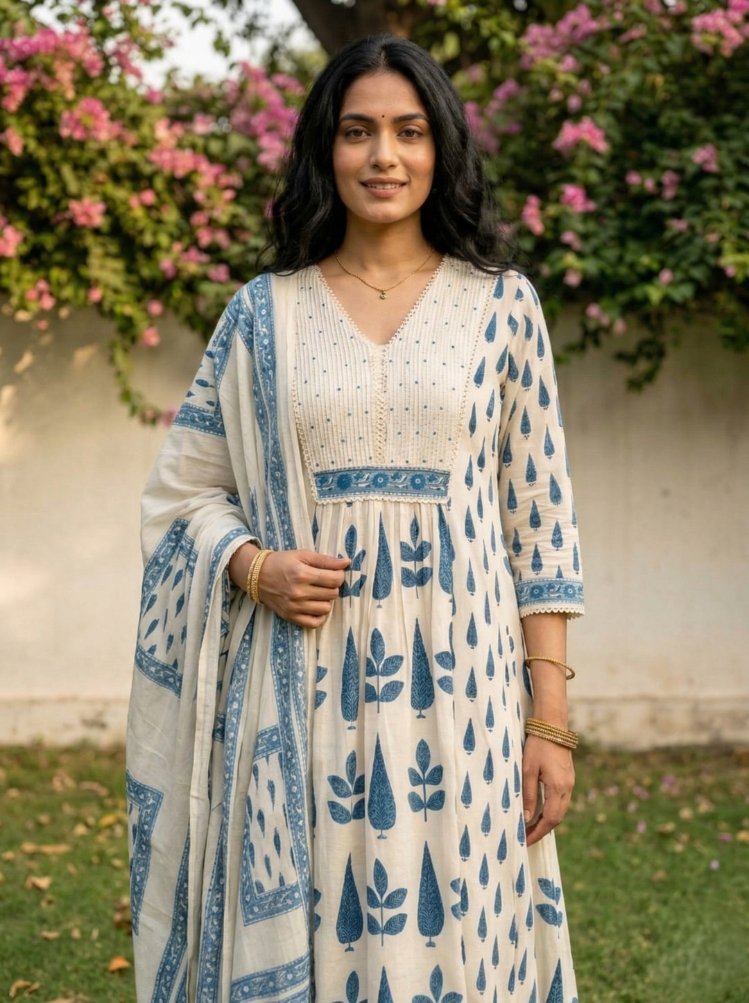 Swades parch cotton suit set