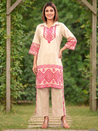 Viyona wisper cotton printed co-ord set