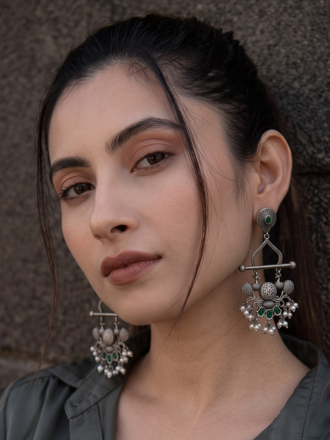 Rajwara Oxidised Danglar Earring
