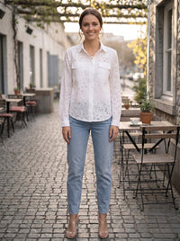 Perka Harp schiffli Cotton shirt