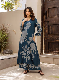 Karen admiral printed cotton kurta pant set