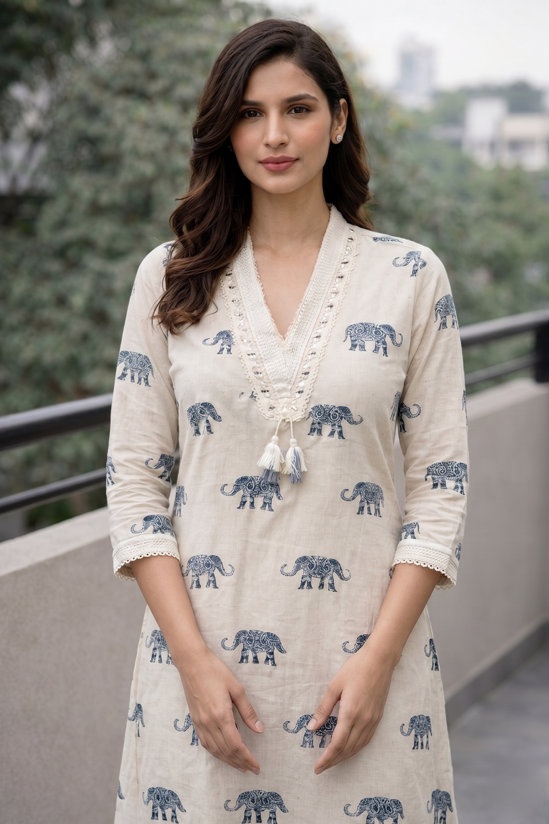 Surbhi eleph cotton kurta pant set
