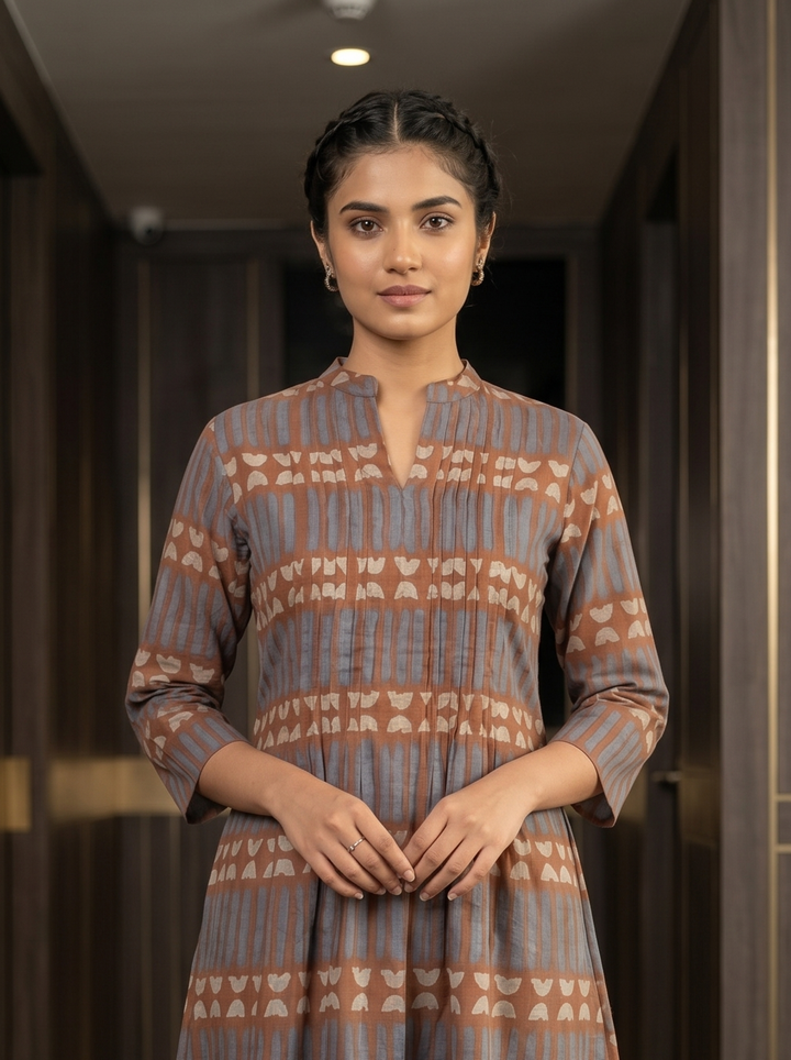 Akshara stone cotton kurta pant set