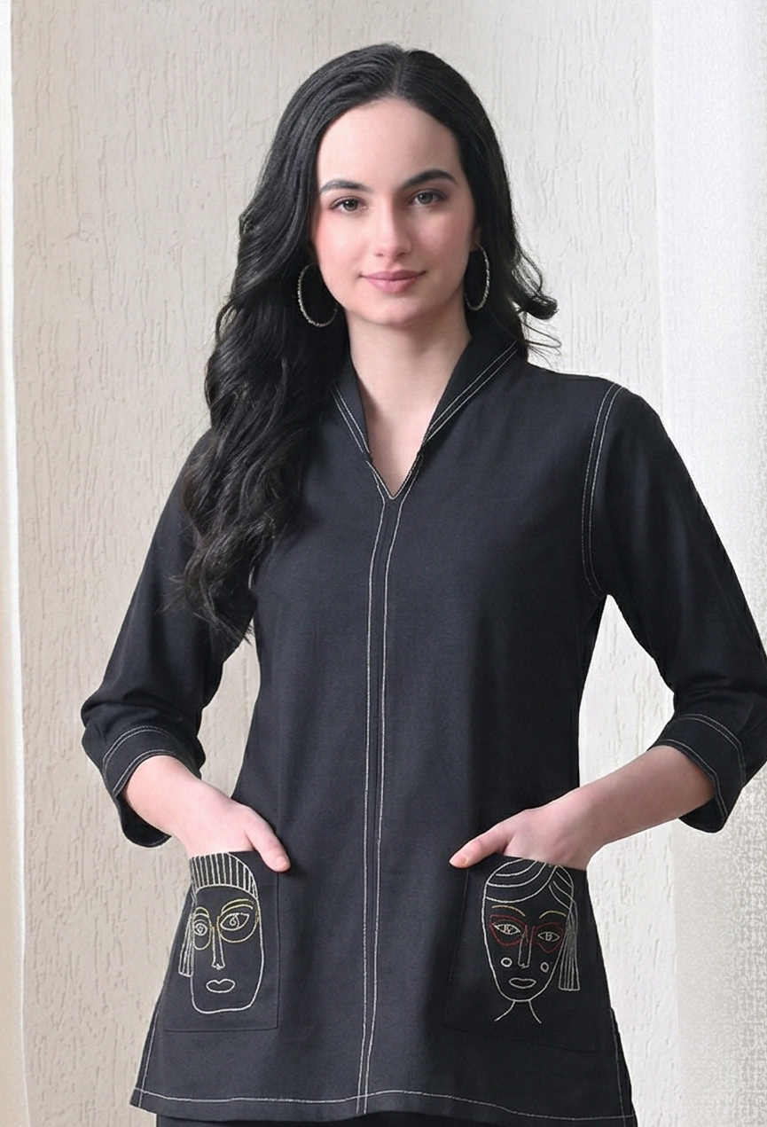 Midushi jade embroidery Cotton co-ord set