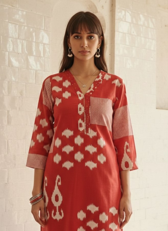 Swades vermi cotton kurta pant set