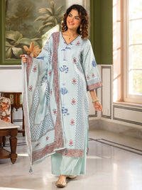 Kamli sky cotton suit set