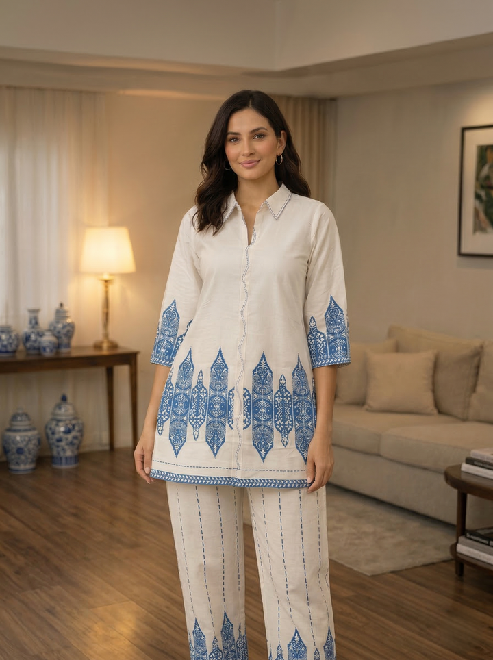 Akshara merino printed co-ord set