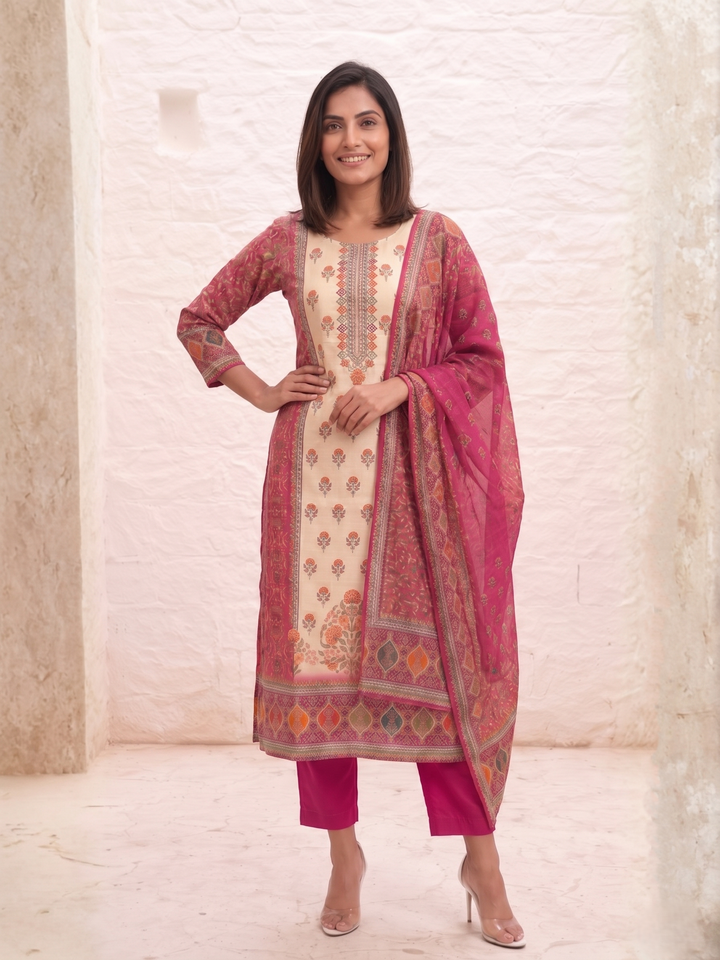 Shanti Rose Printed Suit set