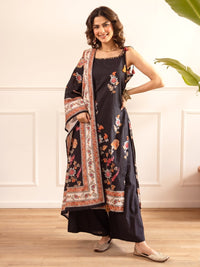 Karen obsidian cotton suit set