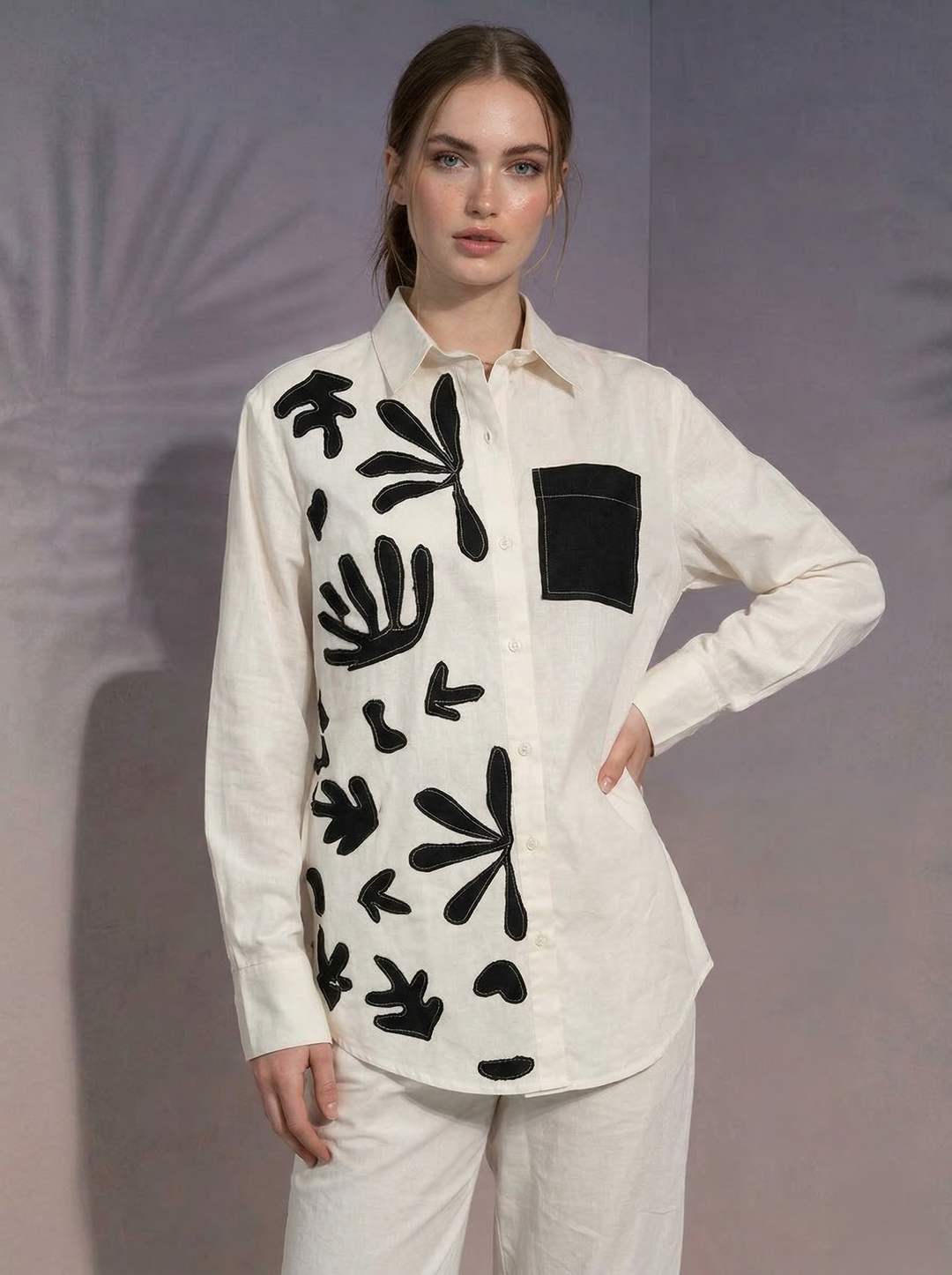 Molly pearl applique cotton co-ord set