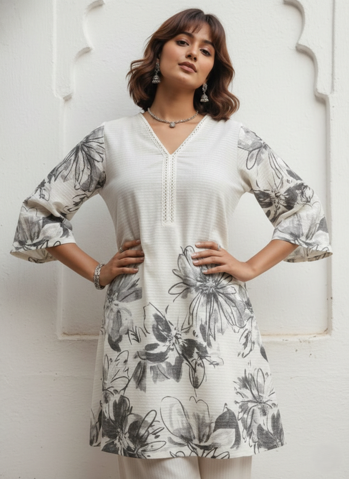 Swades dove printed cotton co-ord set