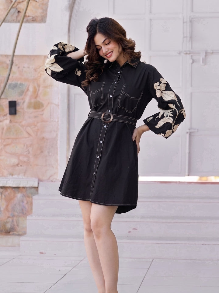 Akira Sapphire Cotton Dress